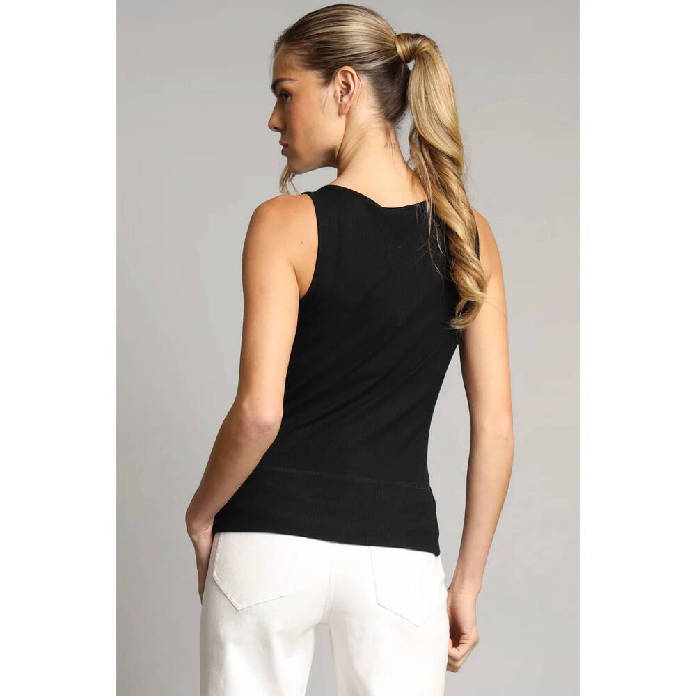 NEW LOLA & SOPHIE wide hem rib tank in black - Picture 2 of 2